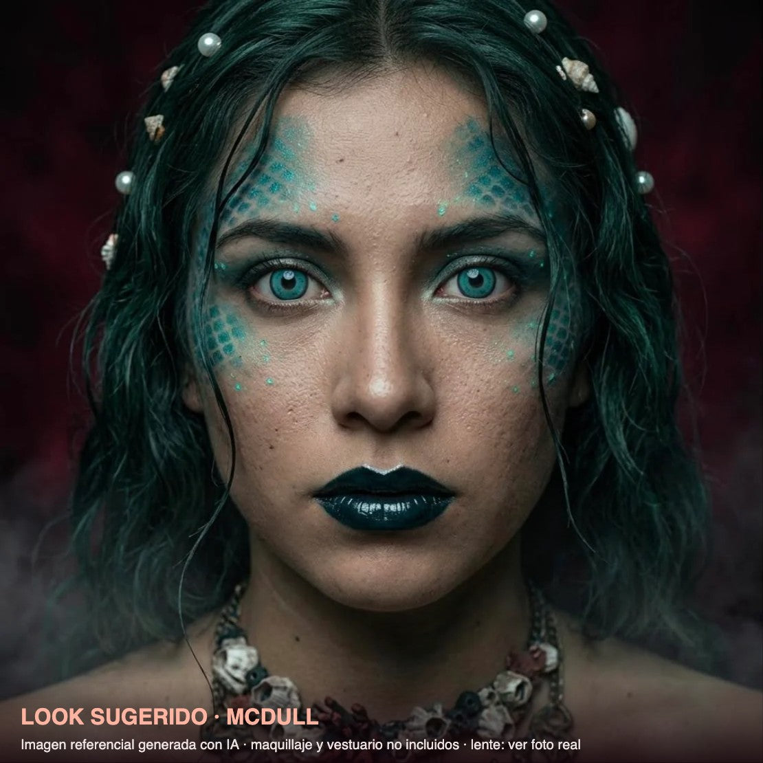 Look sugerido MCDULL — imagen referencial generada con IA, maquillaje no incluido