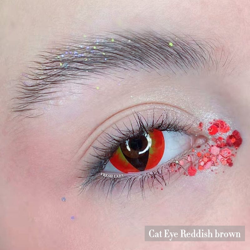 CAT EYE REDDISH BROWN